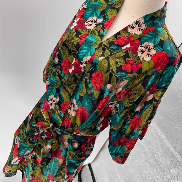 Floral Women's Robe - Multicolor - Picture 6 of 16